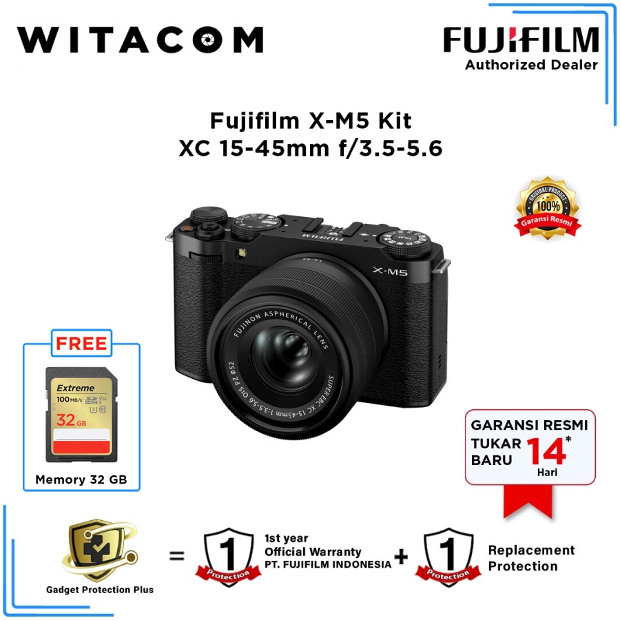 Fujifilm X-M5 X M XM5 Kit XC 15-45mm Black