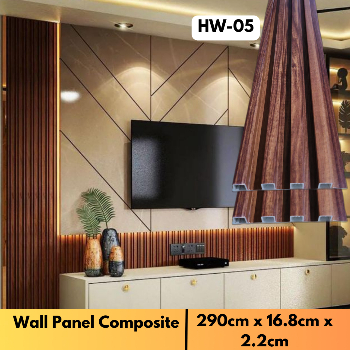 Wpc Wall Panel 3D 290cm Pvc Wood Panel Dekorasi Dinding Interior Indoor