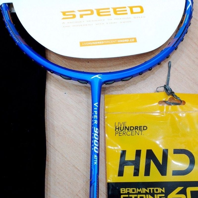 Jual RAKET BADMINTON HUNDRED VIPER 9000 ATTK ORIGINAL (Free pasang ...