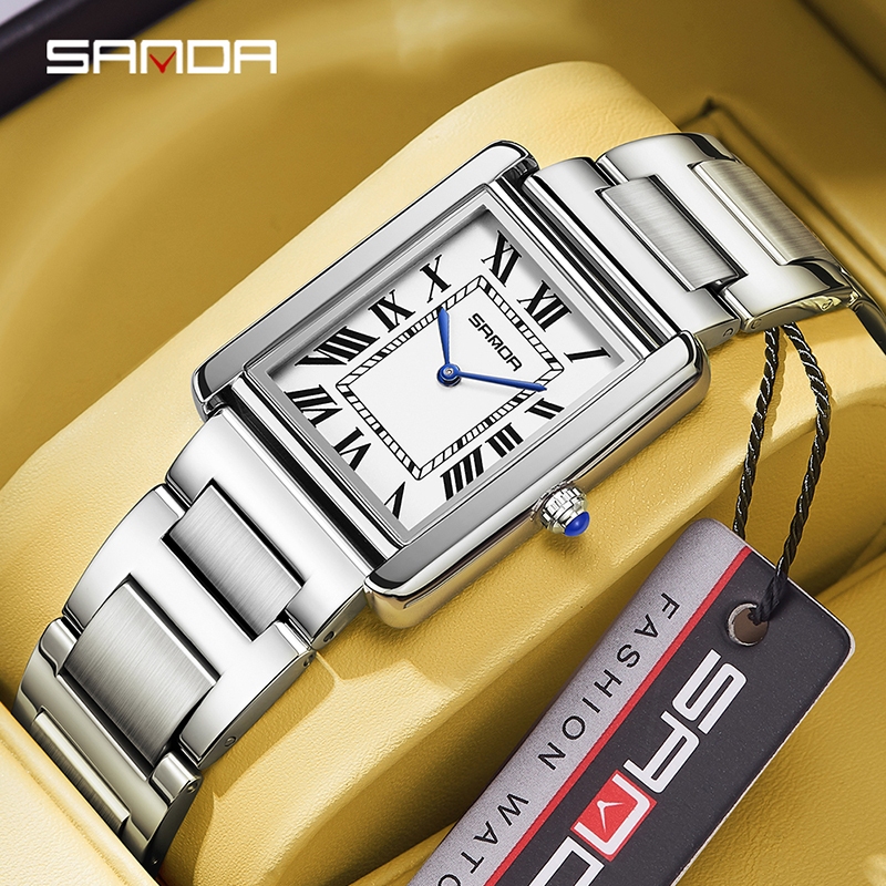 Jual SANDA 1108 Jam Tangan Pria Analog Retro Style Tali Stainless ...