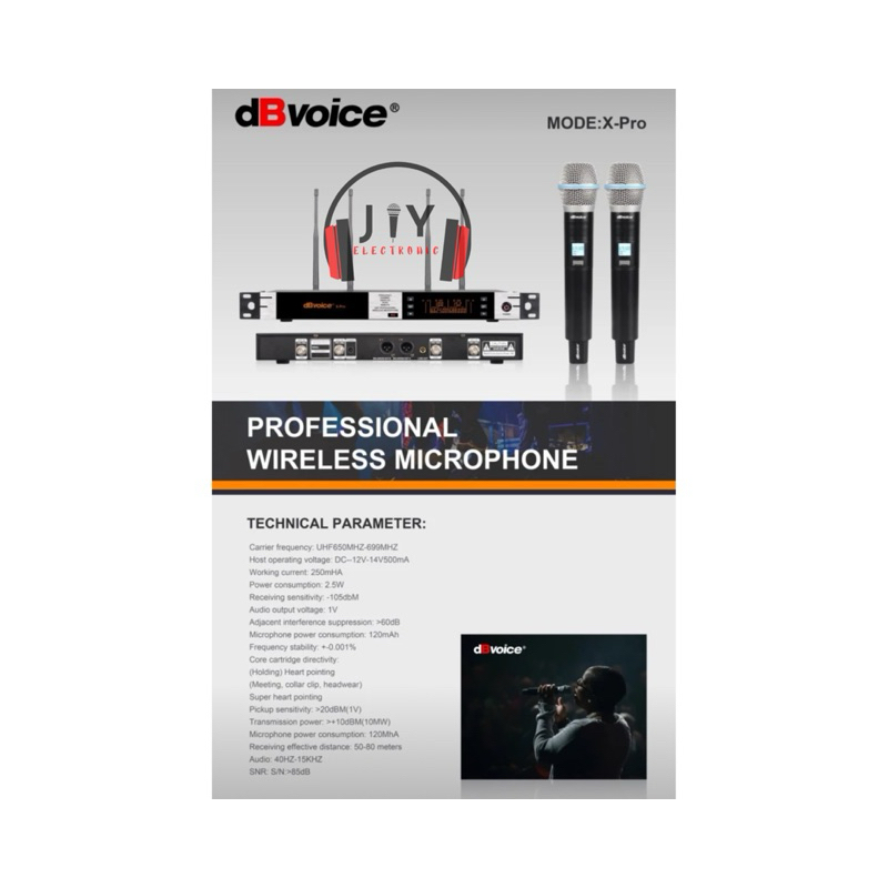 Jual Mic Microphone Wireless dBvoice DB Voice X-Pro XPro X Pro | Shopee ...