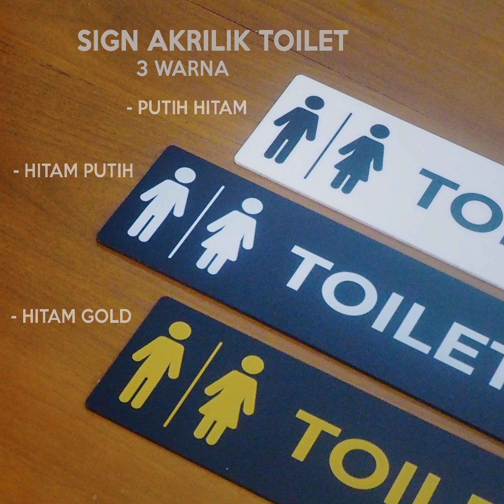 Jual PAPAN TANDA TOILET /WC pakai ACRYLIC 2MM ANTI AIR / TAHAN SEGALA ...