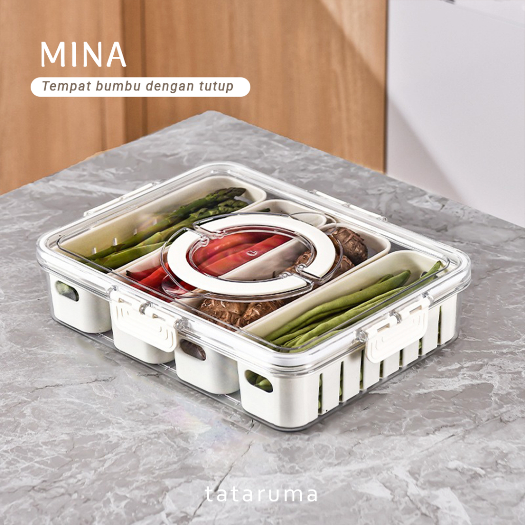 Jual TATARUMA Mina - Kotak Kontainer Tempat Penyimpanan Bumbu Dapur 4 ...