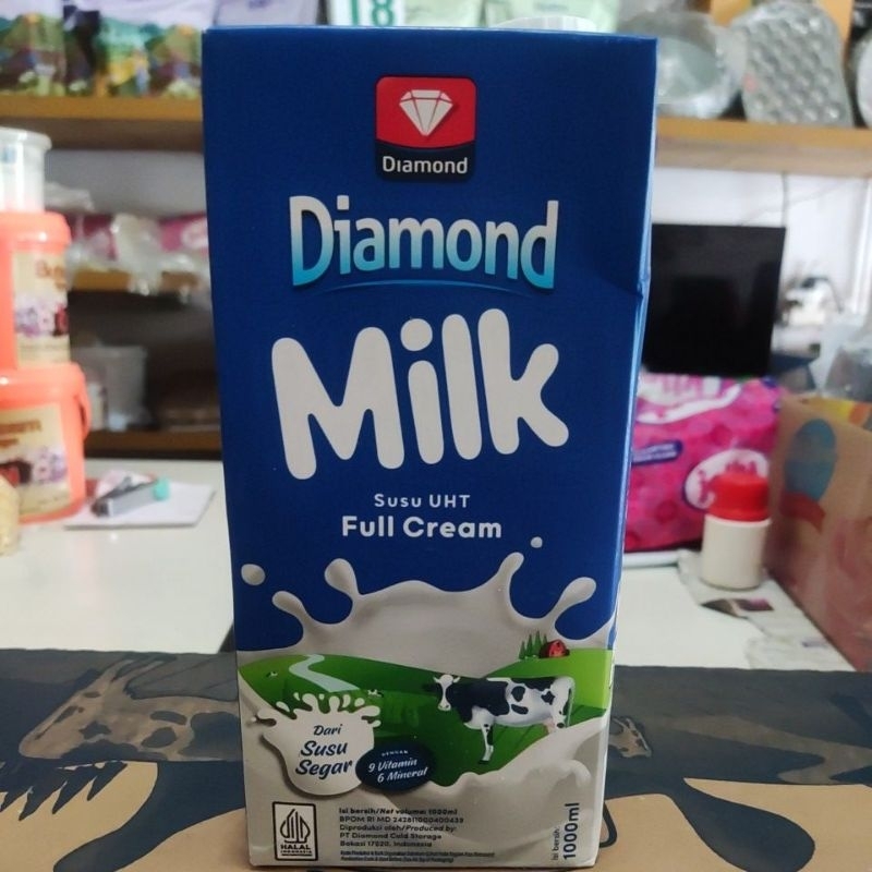 Jual susu UHT diamond 1L (100% FRESH MILK) | Shopee Indonesia