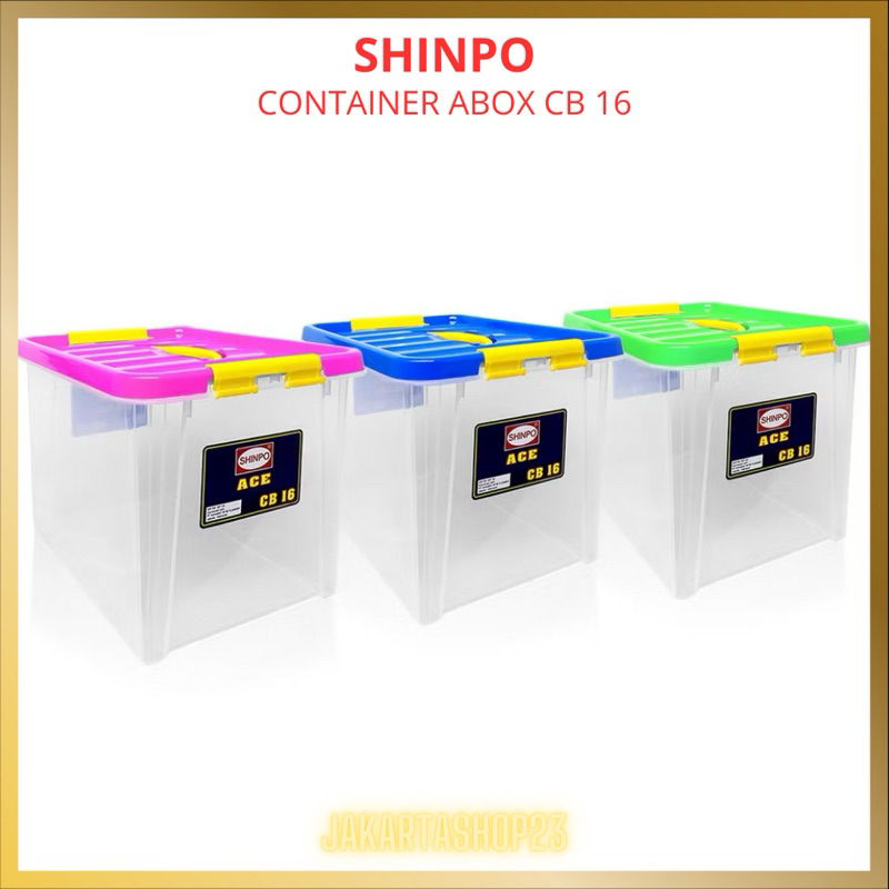 Jual SHINPO Kotak Penyimpanan Kontainer Plastik 16 Liter Ace Container ...
