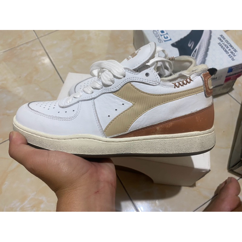 Diadora Mi Basket Philly 6 - Scarpe da ginnastica da uomo, con lacci, traforate, casual, colore: bianco, taglia 38, bianco, 36.5 EU
