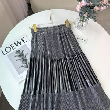 Rok Plisket Premium Rok Plisket Payung Basic Wanita Panjang Long Skirt