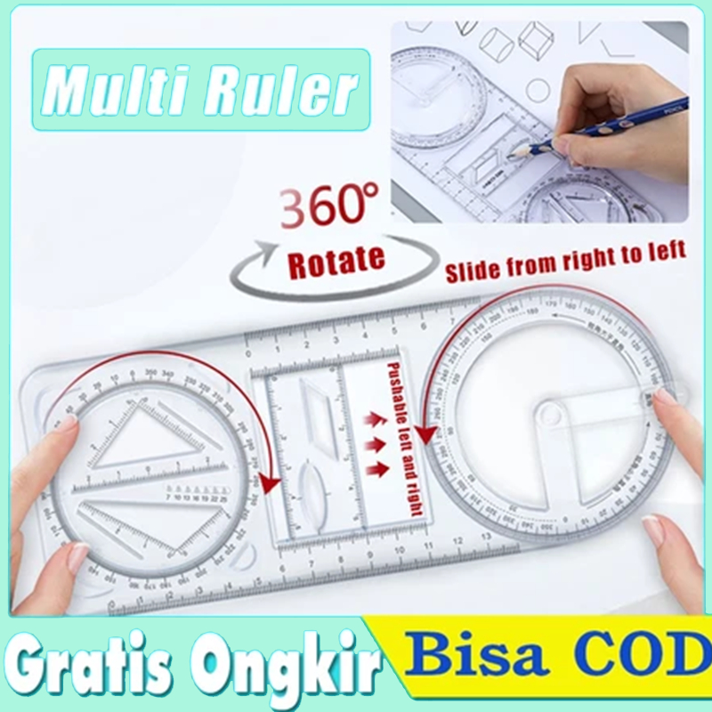 Jual Rotary Penggaris Busur Derajat Multifungsi / Multi Function ...