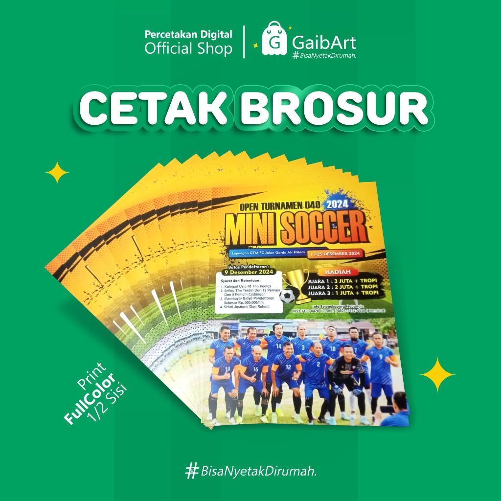 Jual GaibArt Cetak Brosur atau Flayer Art Paper FullColor A4 1 Rim 500 ...