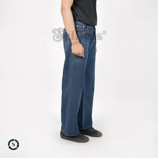 Selfless - Celana Jeans Denim Basic Loose Fit Pria
