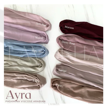 Ayra Pashmina Viscose Arabian Voile Lembut Tipis Ringan Adem Premium