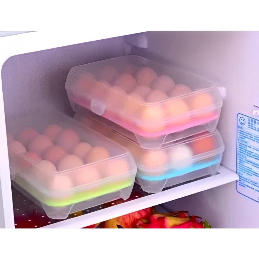 Jual Indoboss | Tempat Box Telur 15 Sekat Portabel Egg Storage Box ...