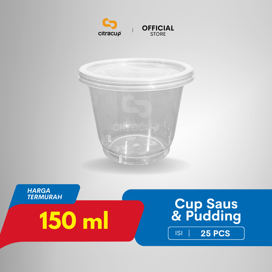 Jual Tempat Cup Saus Plastik / Sambal / Pudding / Mayo / Selai 150ml ...