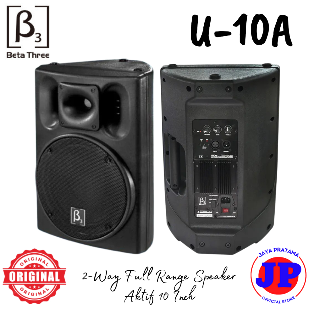 Jual Beta Three U10A 2-Way Full Range Speaker Aktif 10 Inch Beta 3 U ...