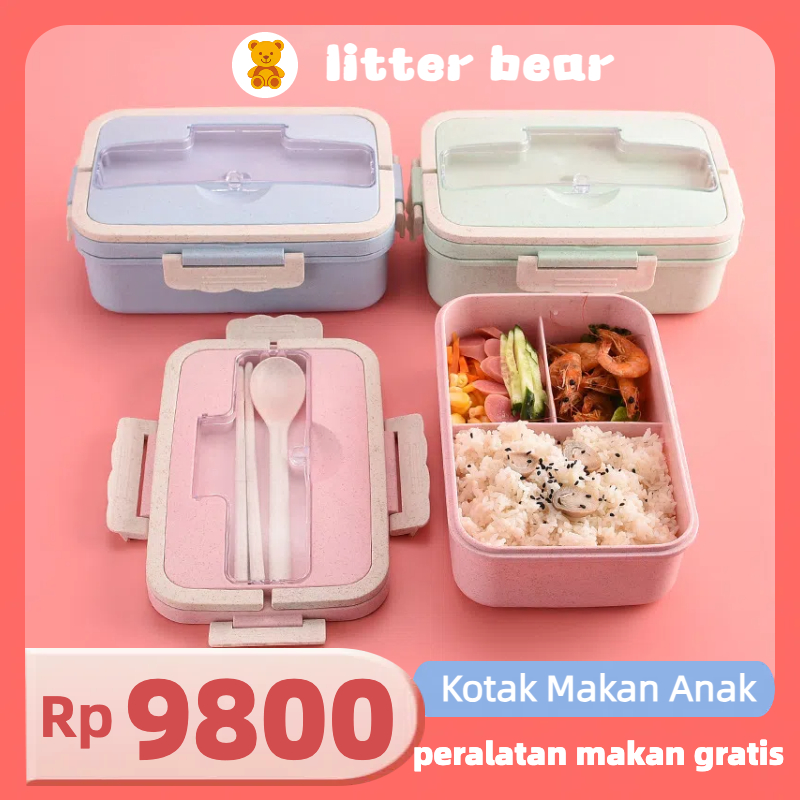 Jual Lunch Box/Kotak Makan/kotak bekal/lunch box set/kotak makan sekat ...