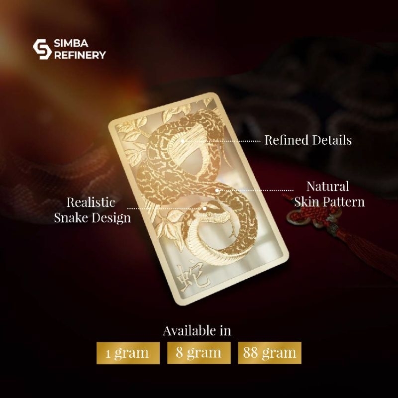 Jual Simba Refinery Logam Mulia 1 Gram Series Lunar New Year 2025 ...