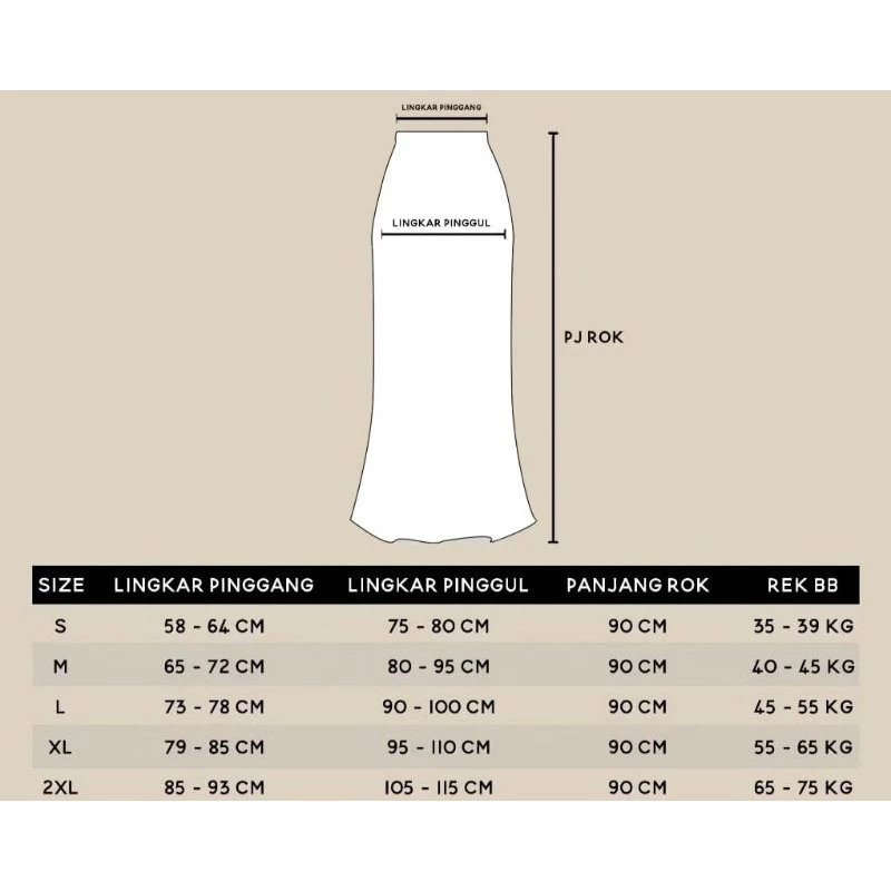 Detail Rok Satin