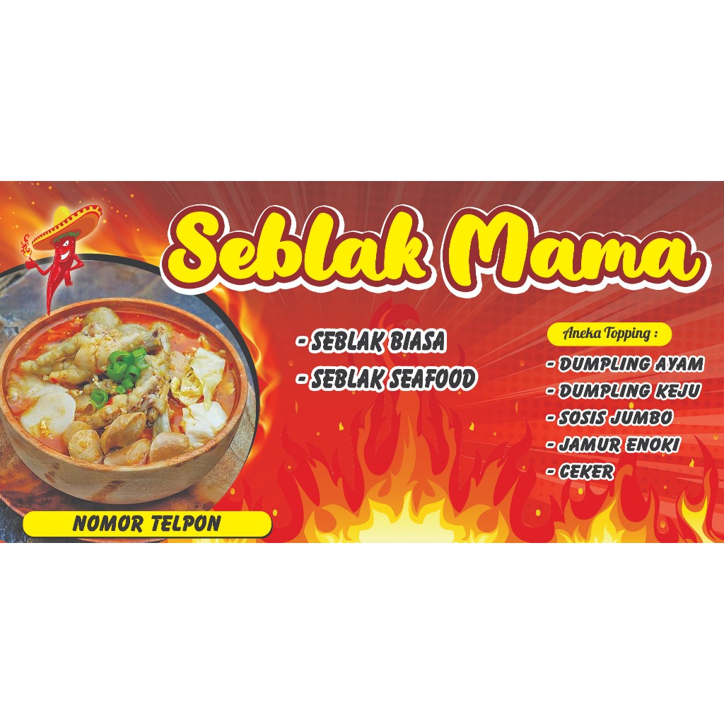 Jual BANNER SEBLAK BELI 1 DAPAT 2 PCS UKURAN 50X100 CM FREE FINISHING ...