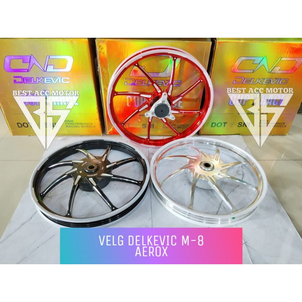 Jual VELG DELKEVIC M8 AEROX 155 PNP PEMASANGAN ORIGINAL DND DELKEVIC ...