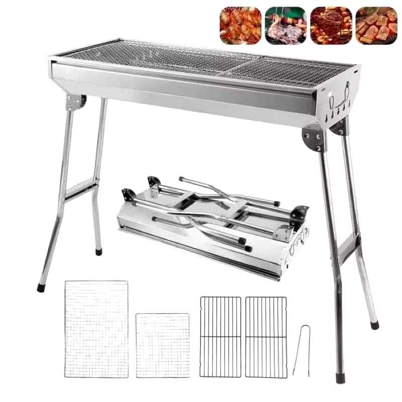 Jual BBQ Portable Grill full stainless besar | Shopee Indonesia