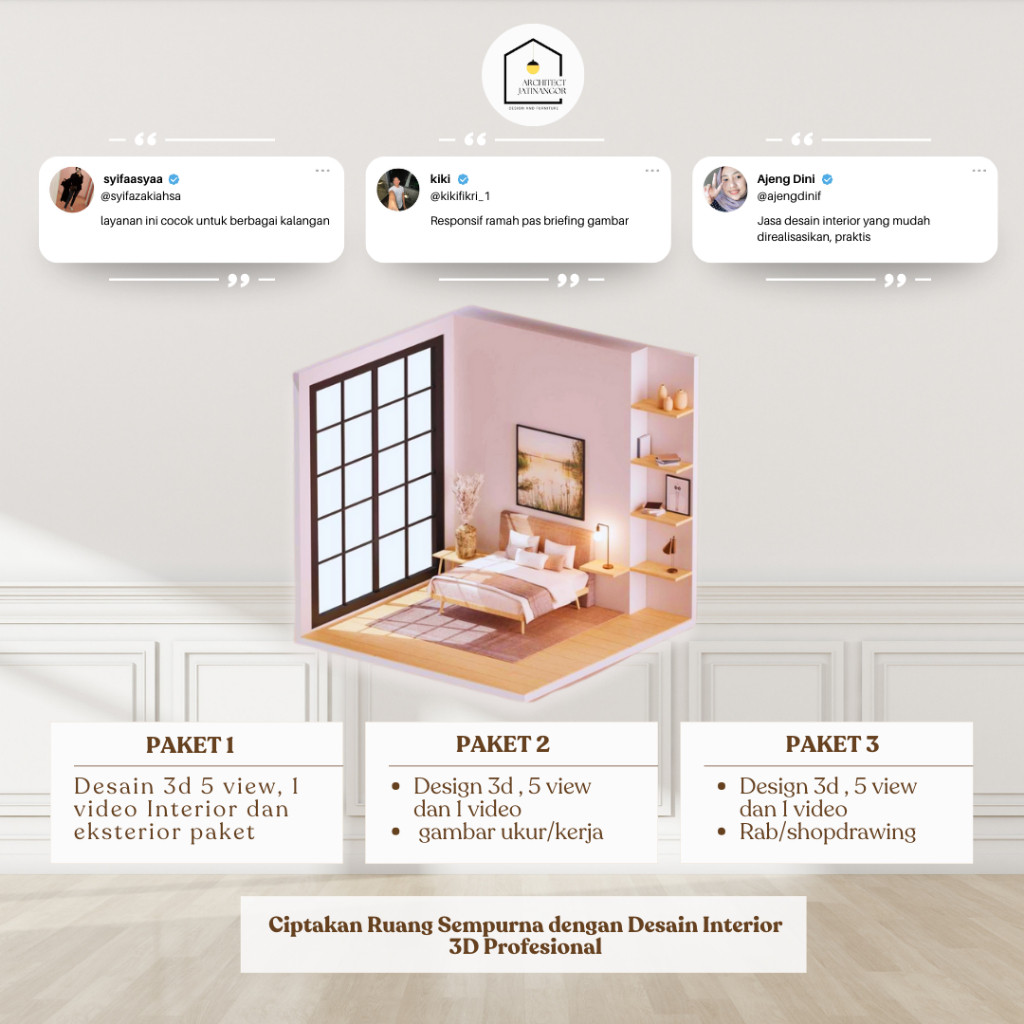 Jual Desain Interior Negotiable Rumah/Kantor/Toko/Cafe untuk 1-3 ...