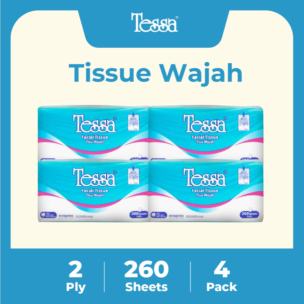 Jual Tissue Tessa - Facial Tissue 260 sheets 4 Pack | Shopee Indonesia