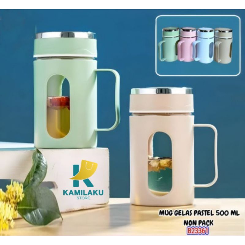 Jual Mug Gelas Pastel 500 Ml Non Pack | Shopee Indonesia