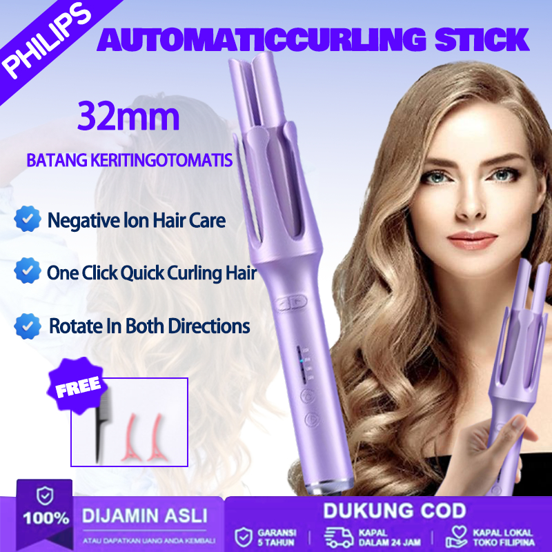 Jual Catokan Rambut Curly Otomatis 32mm Pemanasan Cepat 10 Detik Tahan ...