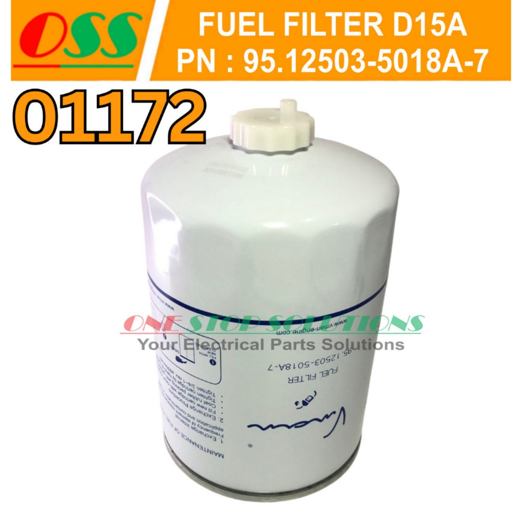 Jual FUEL FILTER WATER SEPARATOR D15A PN 95.12503-5018A-7 ENGINE V-MAN ...