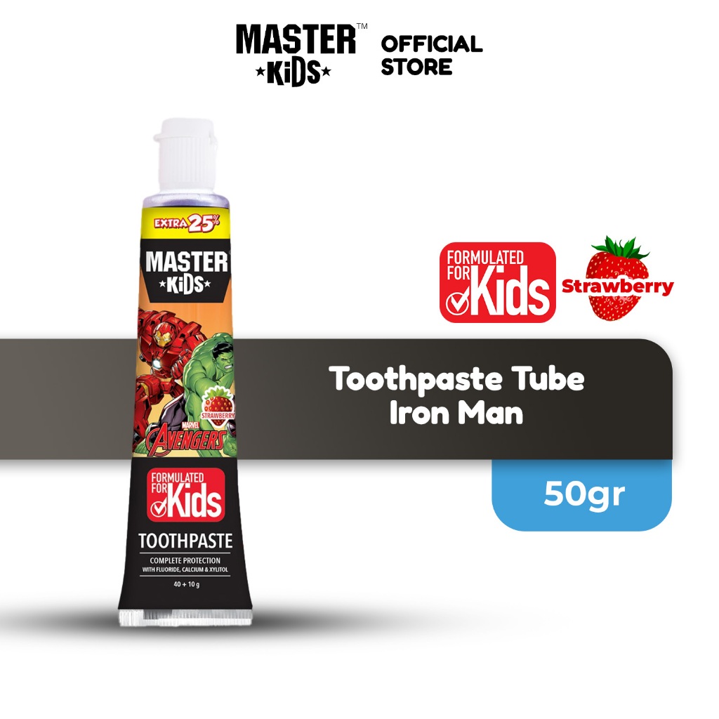 Jual Master Kids Toothpaste Iron Man Tube 50gr | Shopee Indonesia