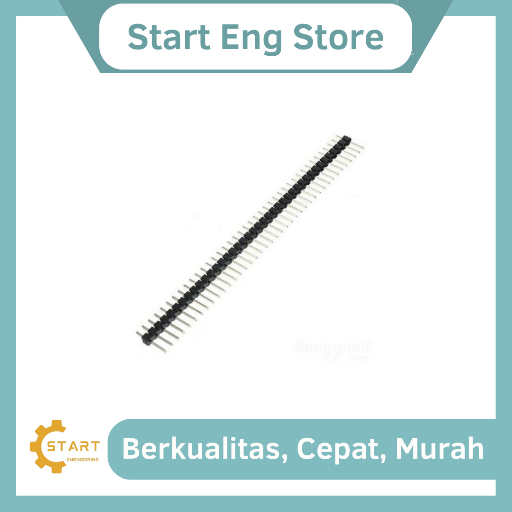 Jual PIN HEADER Male Strip Single Row 1x40 2.54mm Black – Komponen ...