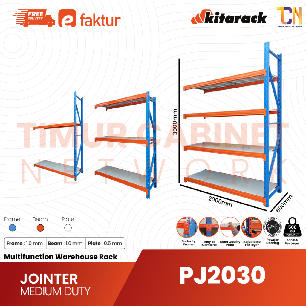 Jual KITARACK Rak Gudang PJ2030 Warehouse Rack Medium Duty 3 Meter Rak ...