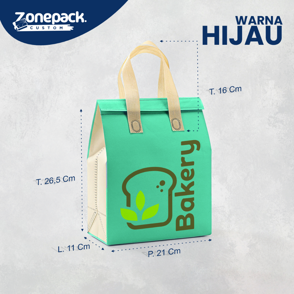 Sablon Insulation Thermal Bag Cooler Bag Custom Free Desain Tas  Pendingin Penghangat Makanan