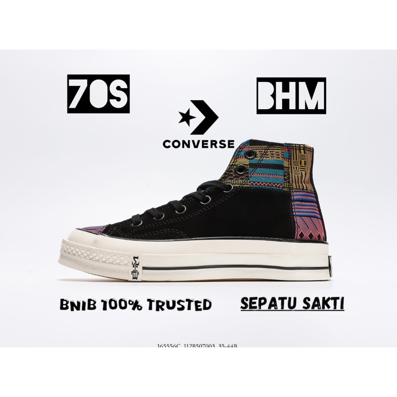 Sepatu Converse Chuck taylor All Star 1970s High Patchwork BHM 100%  Authentic Converse x BHM Converse Motif Batik