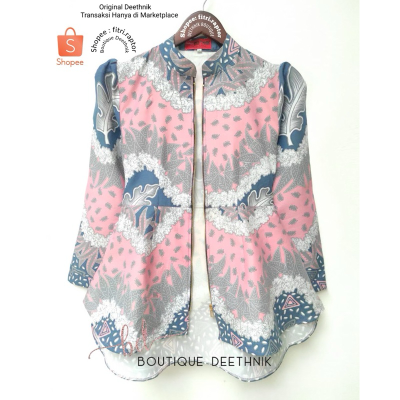 Jual batik warna pink model peplum batik pink deethnik | Shopee Indonesia
