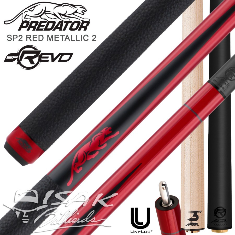 Jual Predator SP2 Red Metallic 2 - Billiard Pool Cue Carbon Shaft