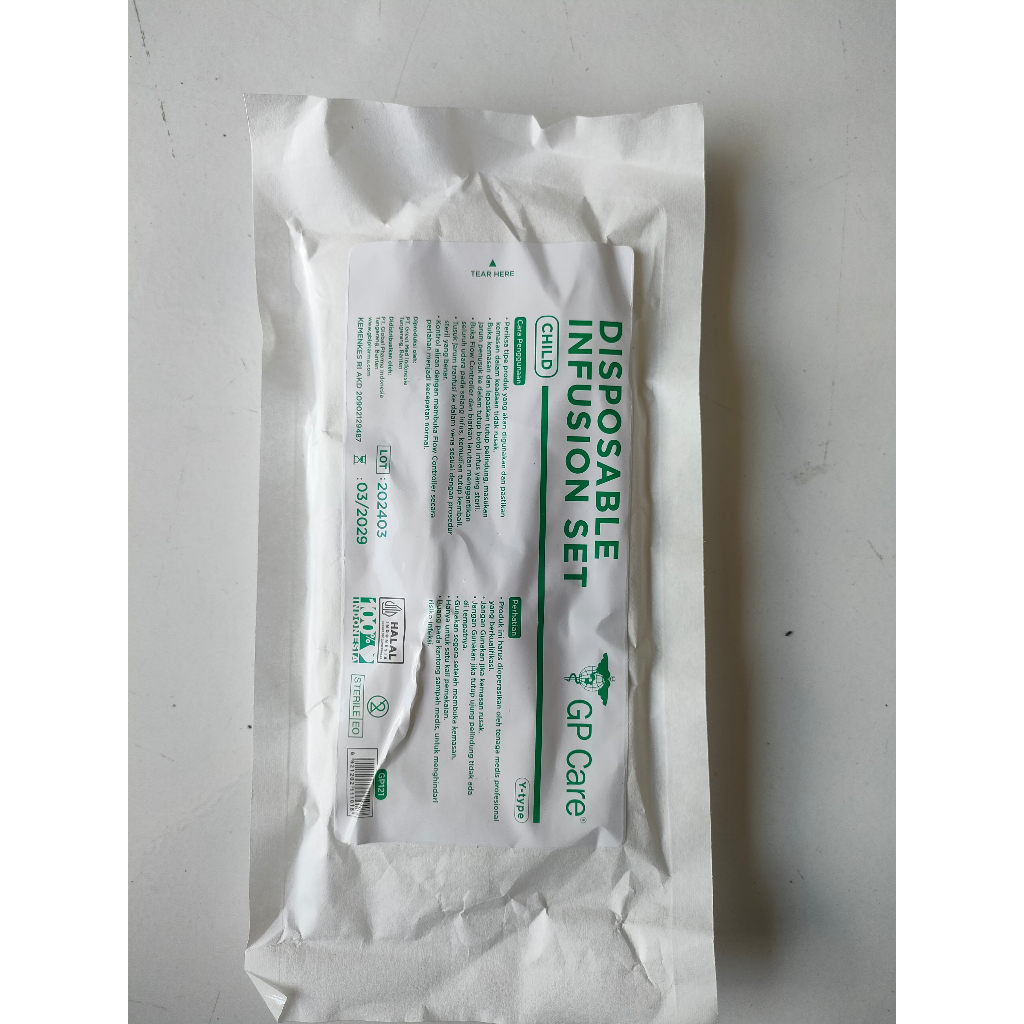 Jual Infuset GP Care Child/ Infus anak GP tipe Y conector | Shopee ...