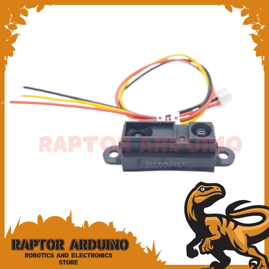 GP2Y0A21YK0F Sharp IR Analog Distance Sensor – 10-80cm Range – With Cable, For Arduino