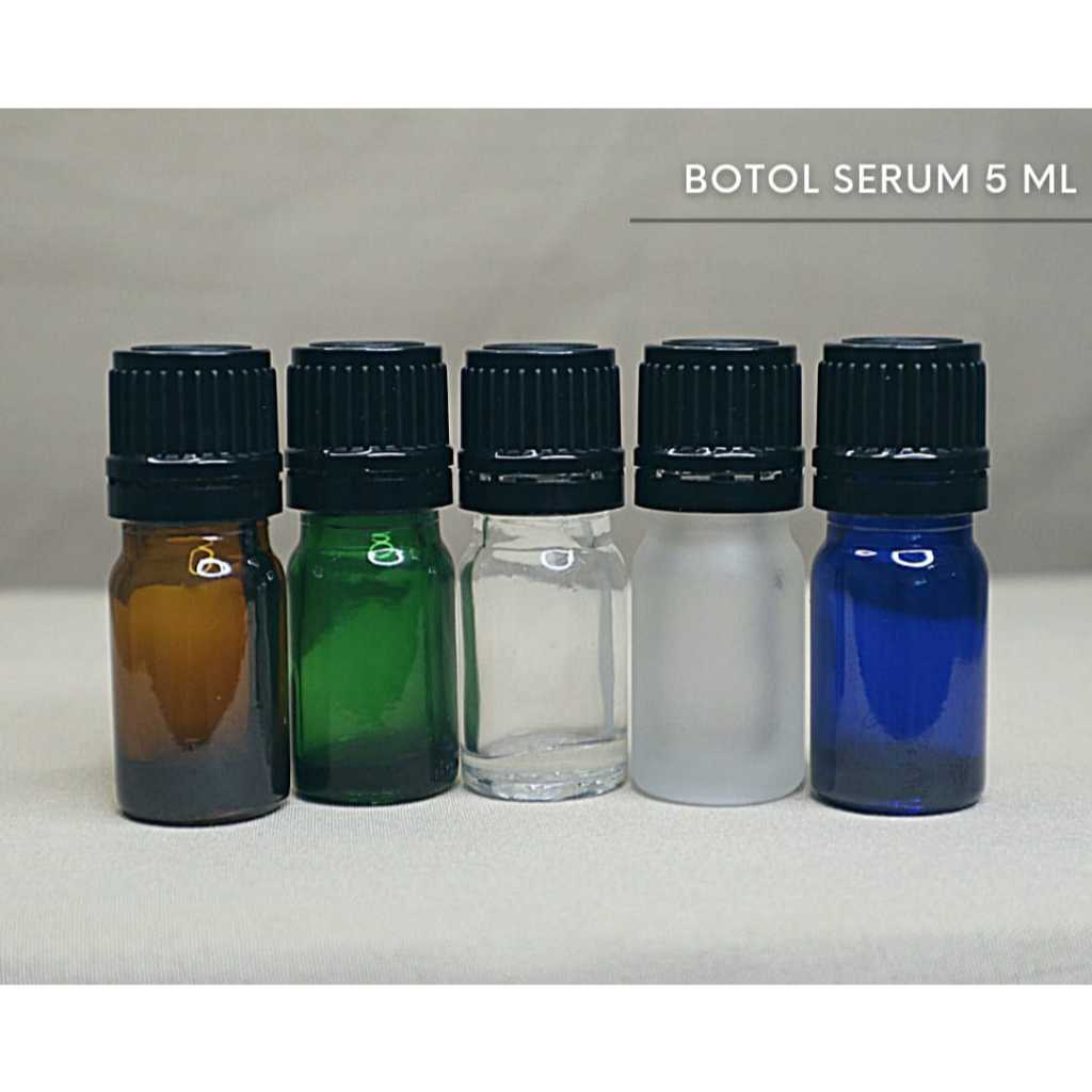 Jual Botol Kaca 5 ML - Tutup Filler Hitam Segel / Botol Kaca 5 ML ...