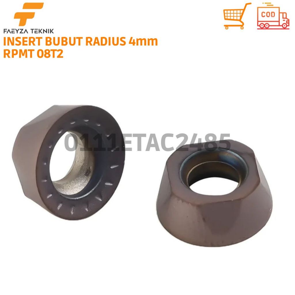 Jual 0805 Insert Facemill Insert Bubut Radius 4mm RPMT 08T2 Carbide ...