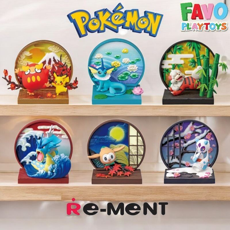 Set De 6 Fenêtres Pokemon Wanomado - Style Japonais - Neufs - Japon