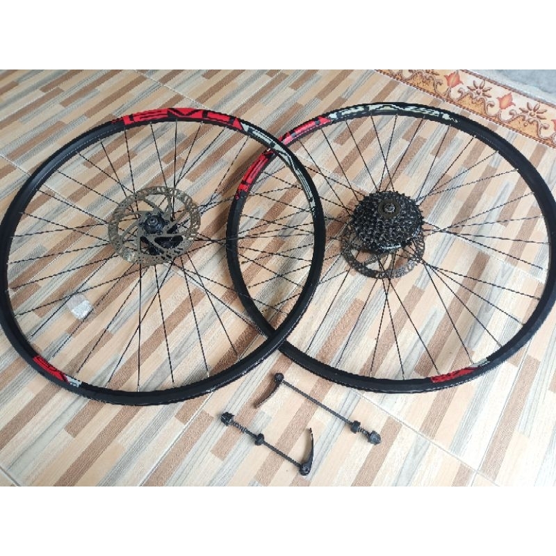 Jual MURAH- Wheelset 27.5 Polygon + Sproket Shimano 8S + Piring Cakram ...