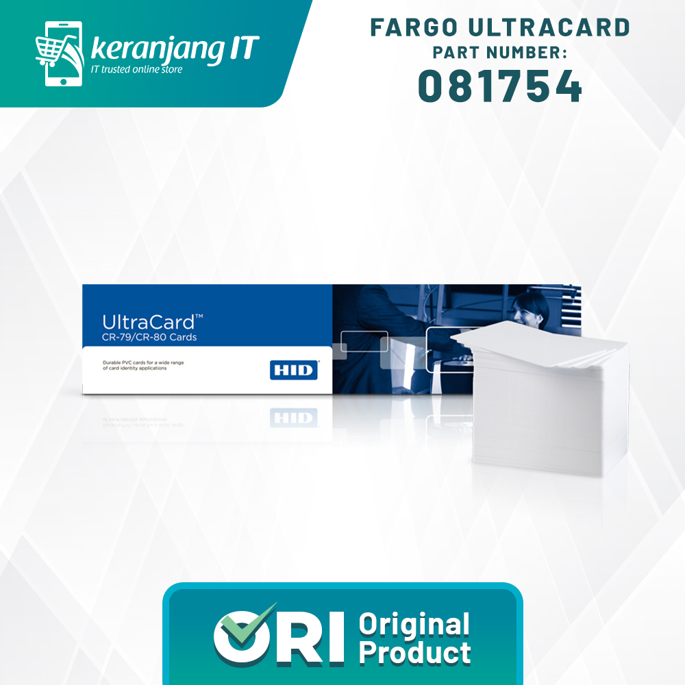 Jual FARGO ULTRACARD CR80 | KARTU PVC POLOS | ID CARD BLANK |ISI 500 ...
