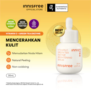 Innisfree Vitamin C Green Tea Enzyme Brightening Serum - Serum Vitamin C Mencerahkan Flek Hitam & Bekas Jerawat