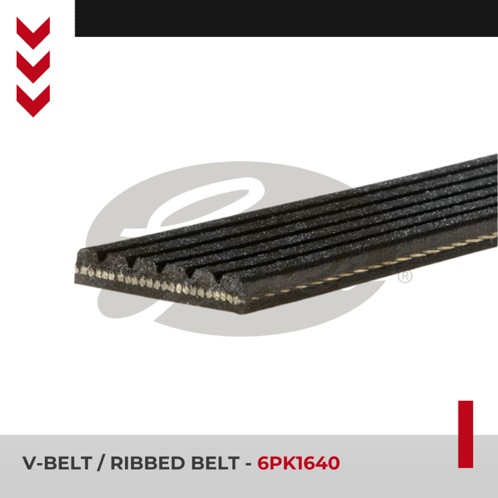 GATES Courroie Micro-V 6PK1640 – Qualité Première Monte, Ultra Résistante, Pour Voiture Performante & Silencieuse