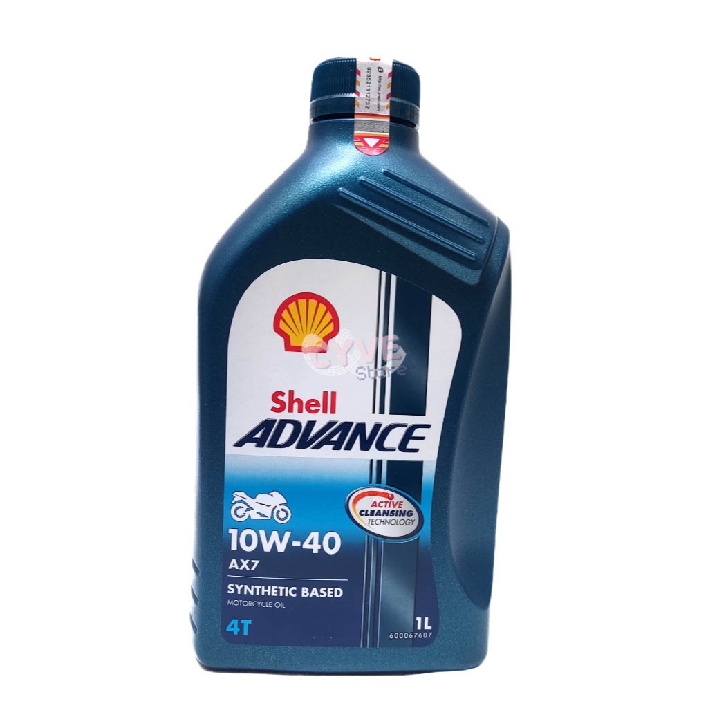 Jual Oli Shell Advance AX7 10W-40 API SN JASO MA2 1 Liter | Shopee ...