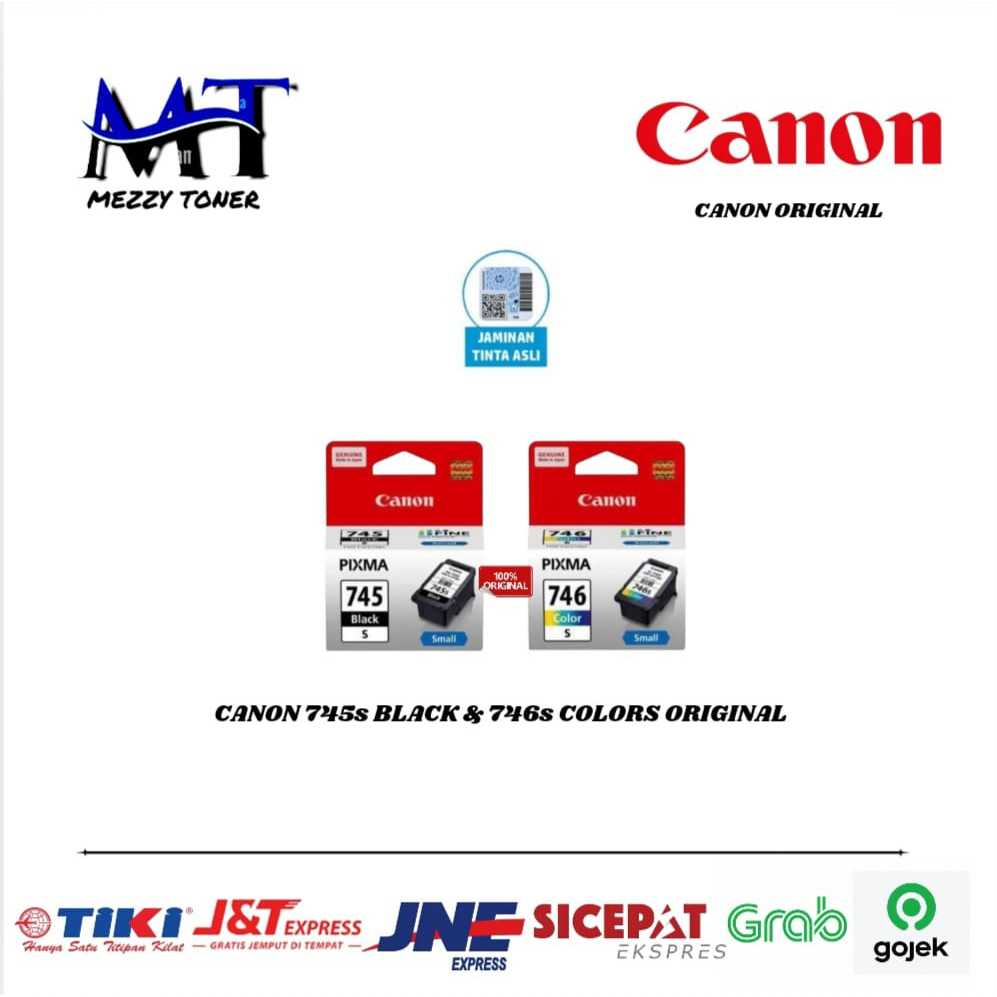 Jual Tinta Canon 745 Small Black & 746 Small Colour Original | Shopee ...