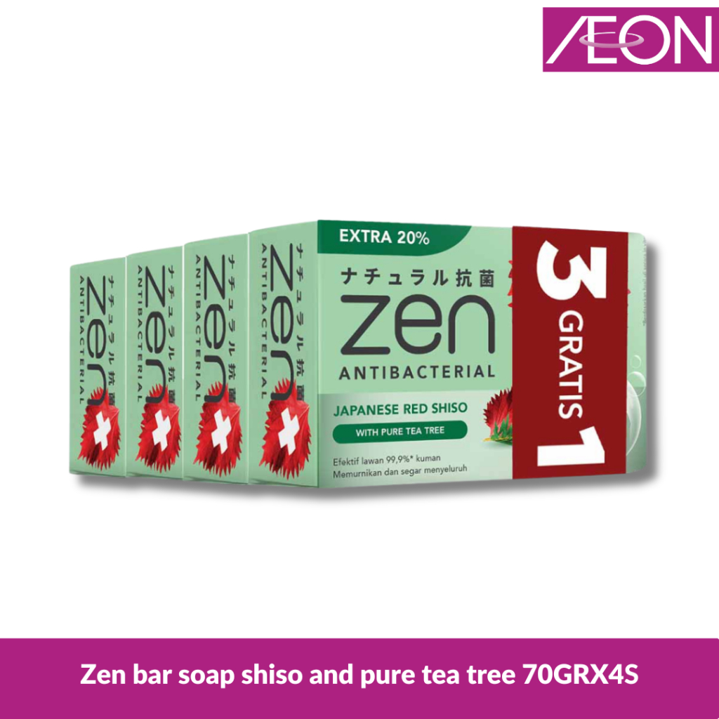 Jual Zen bar soap shiso and pure tea tree 70GRX4 | Shopee Indonesia