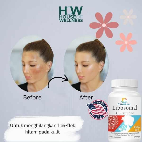 Jual Anti aging Corporalight Liposomal Gluthatione 2550 mg @ 60 soft gel