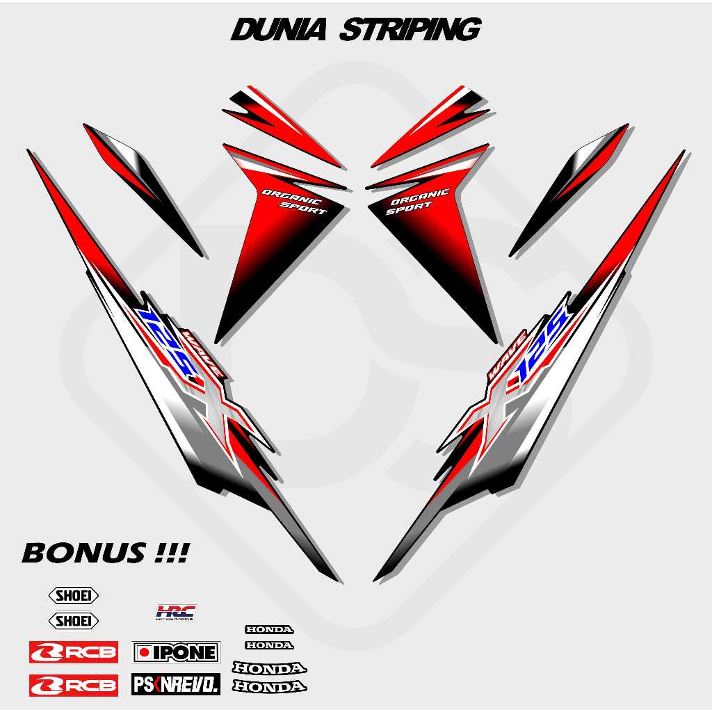 Jual STRIPING STICKER STOCK DECAL STIKER VARIASI HONDA REVO 110 OLD ...